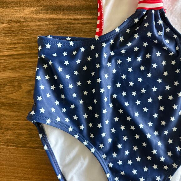 OshKosh Red White & Blue 4th of July Swimsuit Girls' 12 - Picture 6 of 11